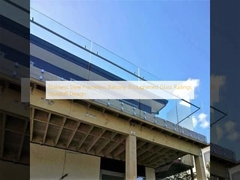 Paslanmaz Çelik Çerçevesiz Balkon Temperli Cam Korkulukları Standoff Tasarımı