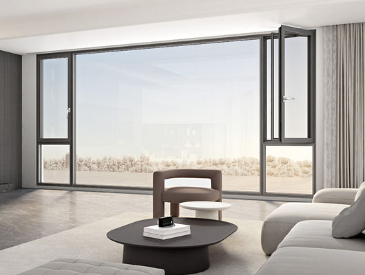 Temizlenmiş yalıtımlı cam ve çok noktalı kilitli güvenli alüminyum kaplama penceresi