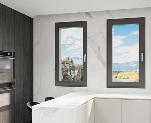 SZG Casement Open Aluminium Swing Window Stainless Steel Hardware ile