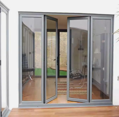 Çifte kapaklı alüminyum çerçeve salıncak kapı modern tasarım