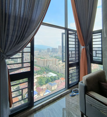 Modern Alüminyum Salıncak Pencere yalıtımlı cam Salıncak Açık Pencereler