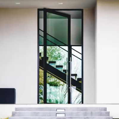 Özelleştirilebilir Toz Kapalı Alüminyum Pivot Kapısı Laminasyonlu Cam Pivot Giriş Kapısı