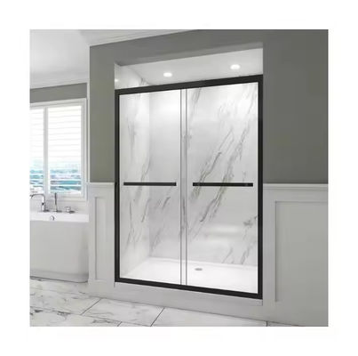 Banyo Tempered Glass Duş Kapı Duş Slim Frame Stili ile Bölme