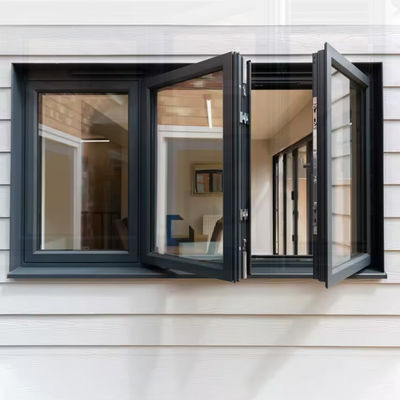 Yeni Tasarım Alüminyum Kaplama Salıncak Pencere Tempered Glass ile