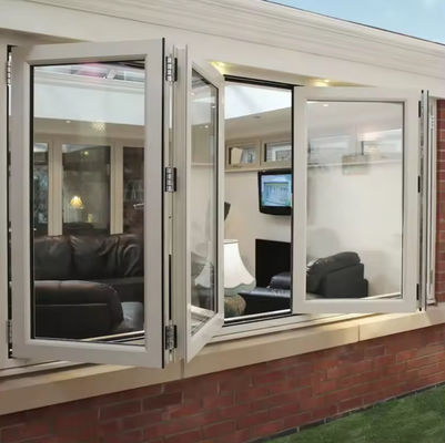 Özel Balkon Alüminyum Katlanabilir Pencere Tempered İzole Katlanabilir Cam Pencere