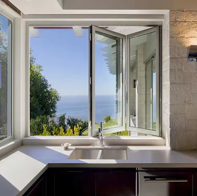 Özel Balkon Alüminyum Katlanabilir Pencere Tempered İzole Katlanabilir Cam Pencere