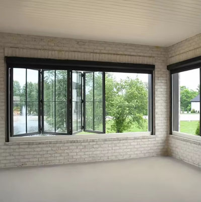 Özel Balkon Alüminyum Katlanabilir Pencere Tempered İzole Katlanabilir Cam Pencere