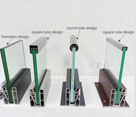 Lamel U Kanal Cam Balustrası Laminasyonlu Camla Üstte Taşlanmış Montaj