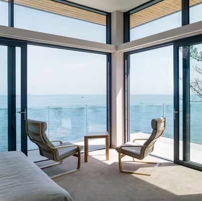 Gürültü azaltma Alüminyum kaydırma kapısı yalıtımlı cam 3 metre alüminyum kaydırma kapılar