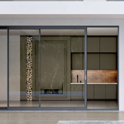 Özel Boyut Alüminyum Kaydırma Kapısı yalıtımlı cam Çift camlı kaydırma kapılar