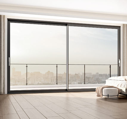 Özel Boyut Alüminyum Kaydırma Kapısı yalıtımlı cam Çift camlı kaydırma kapılar