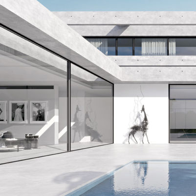 Kolay Montaj Alüminyum İç Kaydırma Kapıları Özel 1.8 Alüminyum Kaydırma Kapısı