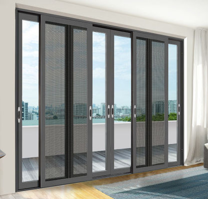 Özel Alüminyum Konut Kaydırma Cam Kapıları Laminasyonlu Camla Sabit