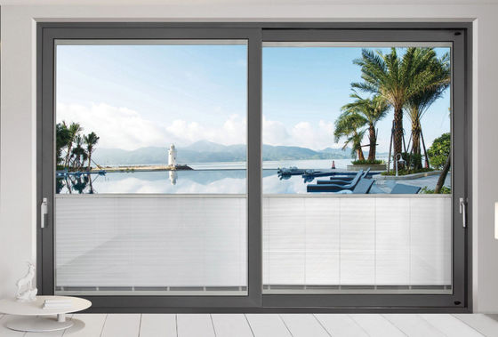 Tempered Clear Glass Alüminyum Kaydırma Kapısı Termal Break Multi Slide Patio Kapıları