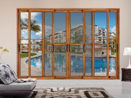 Dayanıklı Kalın Alüminyum Kaydırmalı Cam Kapılar Yatay Açma Tarzı