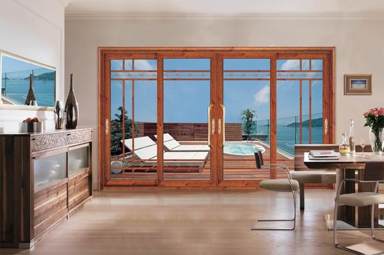 Çift Cam Alüminyum Kaydırma Kapısı Kasırga Direnci Çok Kaydırma Cam Kapısı