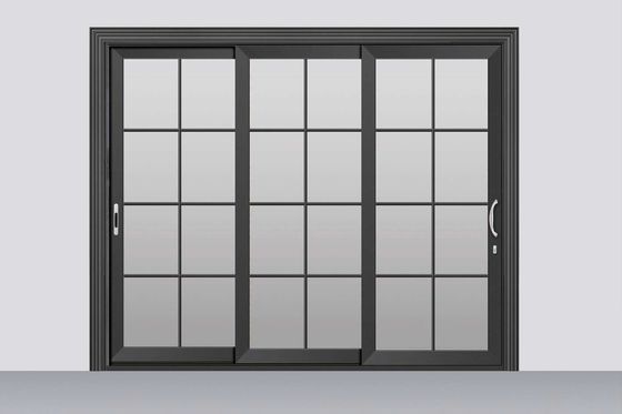 Tayfun Direnci 2mm Kalınlıklı Alüminyum Kaydırıcı Patio Kapıları Tempered Cam