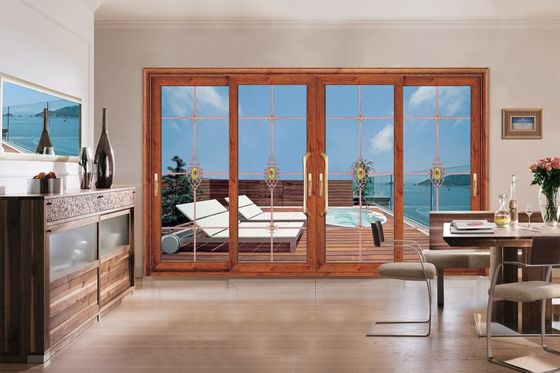 Tayfun Direnci 2mm Kalınlıklı Alüminyum Kaydırıcı Patio Kapıları Tempered Cam