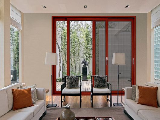 Özel Büyük Kaydırmalı Cam Patio Kapıları Toz Kapalı Alüminyum Çerçeve