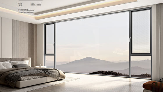 Tempered yalıtımlı cam ve tempered laminatlı cam ile alüminyum kaplama açık pencere
