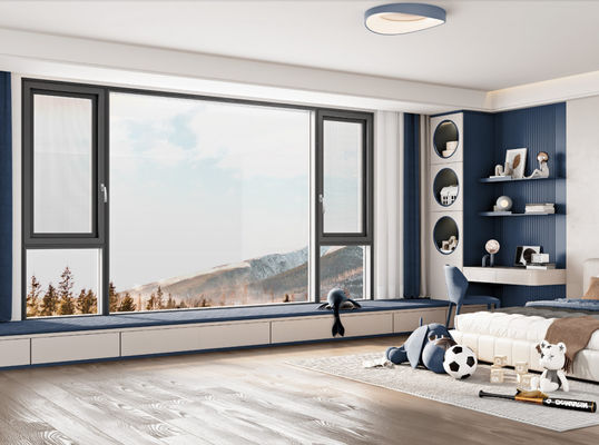 Tempered yalıtımlı cam ve tempered laminatlı cam ile alüminyum kaplama açık pencere