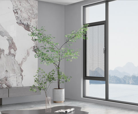 Çifte camlı içe açılan toz kaplı alüminyum pencereler