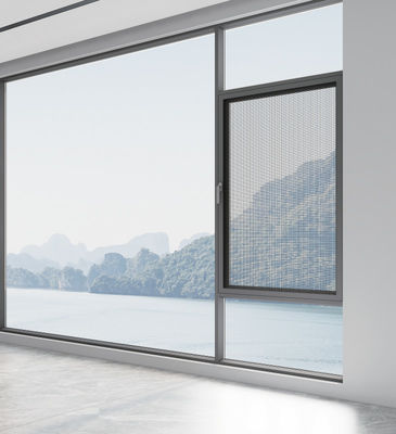 Gri Alüminyum Salıncak Pencere Yüksek Havalandırma Kaplama Pencereler Dışarıya Açık