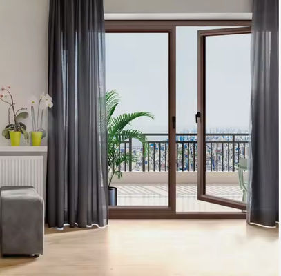 SZG House Alüminyum Çift Cam Salıncak Kapı Güvenlik ve Yumuşak Açık için