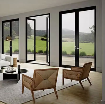 İnce Çerçeve Alüminyum Salıncak Kapı Laminasyonlu Tempered Glass Alüminyum Salıncak Kapı