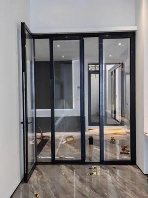 Kasırga Direnci İç Alüminyum Çift Katlı Kapılar Toz Kaplama