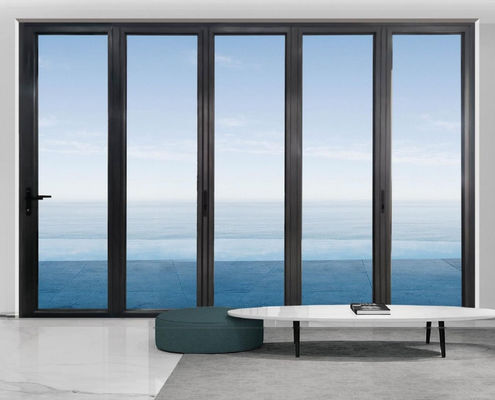 Kasırga Direnci İç Alüminyum Çift Katlı Kapılar Toz Kaplama