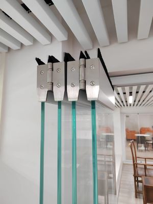 Güvenlik Tempered Glass Siyah Alüminyum İki Katlı Kapılar Kasırga Direnci