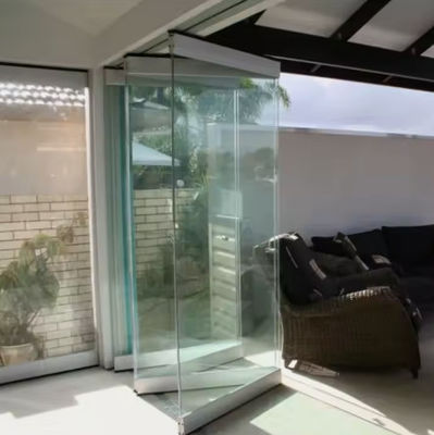 Dış Alüminyum Katlanabilir Kapı Çerçevesiz Tempered Bifold Cam Kapı