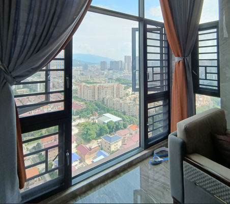 Alüminyum Çerçeve Swing Out Pencereler Tempered yalıtımlı cam ile özelleştirilmiş