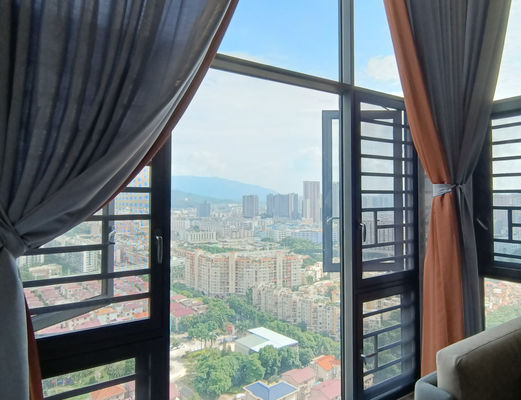 Alüminyum Çerçeve Swing Out Pencereler Tempered yalıtımlı cam ile özelleştirilmiş