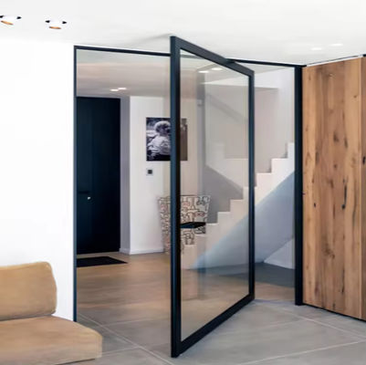 Alüminyum Alaşım Çerçevesiz Cam Pivot Kapı Korozyona Dirençli Kolay Temizleme