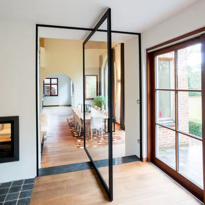 Fırtına Direnci Pivot Alüminyum Kapı Laminli Camla Özel