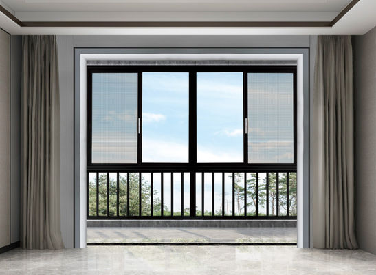 Düzgün Çalışma Yatay Kaydırıcı Aluminium Pencereler Böcek Koruması