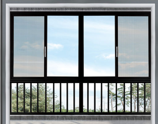 Düzgün Çalışma Yatay Kaydırıcı Aluminium Pencereler Böcek Koruması