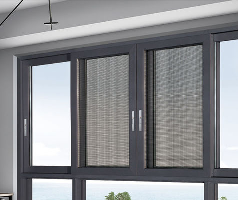 Çok Noktalı Kilitli Alüminyum Kaydırıcı Çubuk Pencereler Böcek Koruması ve yalıtımlı Cam