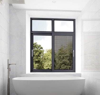 Toz kaplı alüminyum kaydırma penceresi böcek koruması çift camlı kaydırma penceresi