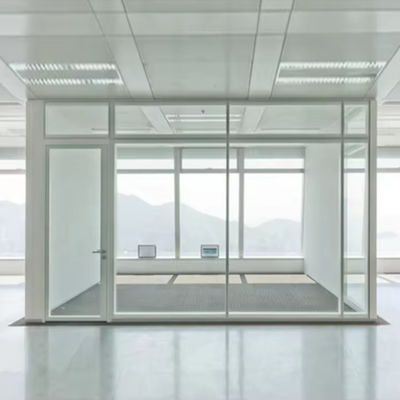 Modern ses geçirmez cam bölme, toz kaplama alüminyum çerçeve ile