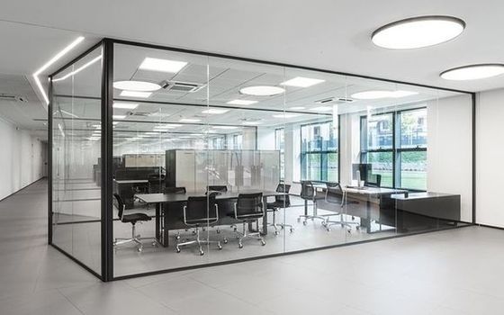 Modern Tasarım Cam Bölme Duvar Ses geçirmez Ticari Cam Bölmeler