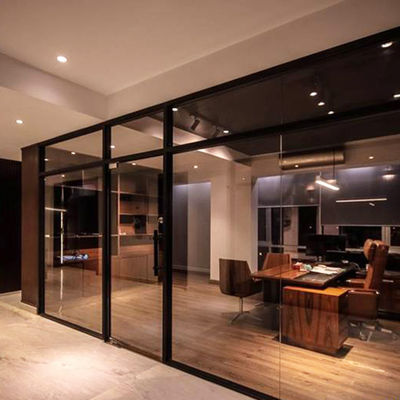 Ticari Çerçevesiz Cam Ofis Duvarları Özelleştirilebilir Renkli Cam