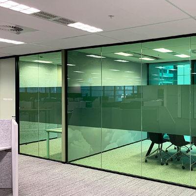 Ticari Çerçevesiz Cam Ofis Duvarları Özelleştirilebilir Renkli Cam