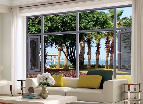 Güvenlik koruması ile hava koşullarına dayanıklı alüminyum pencereler