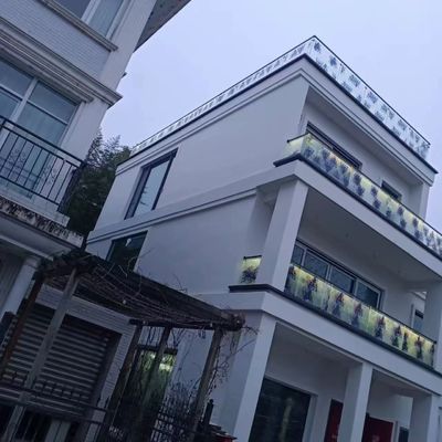 Gri Alüminyum U Kanal Cam Çit 10 mm Kalınlıklı Çerçevesiz Cam Balustrası