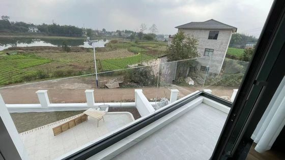 Çerçevesiz Alüminyum U Kanal Cam Çit Dörtgen U Kanal Balustrası