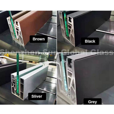 SZG U Kanal Çerçevesiz 12 mm Cam Balkon Çitleri Konut Binaları