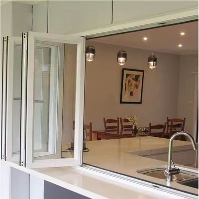 1.5mm Alüminyum Katlanabilir Pencereler Yatay Katlanabilir Desen ve Anodizasyon Çerçeve Dönüşümü ile Uzun Süren